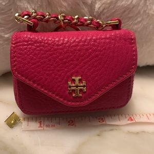 Tory Burch pink Keychain purse